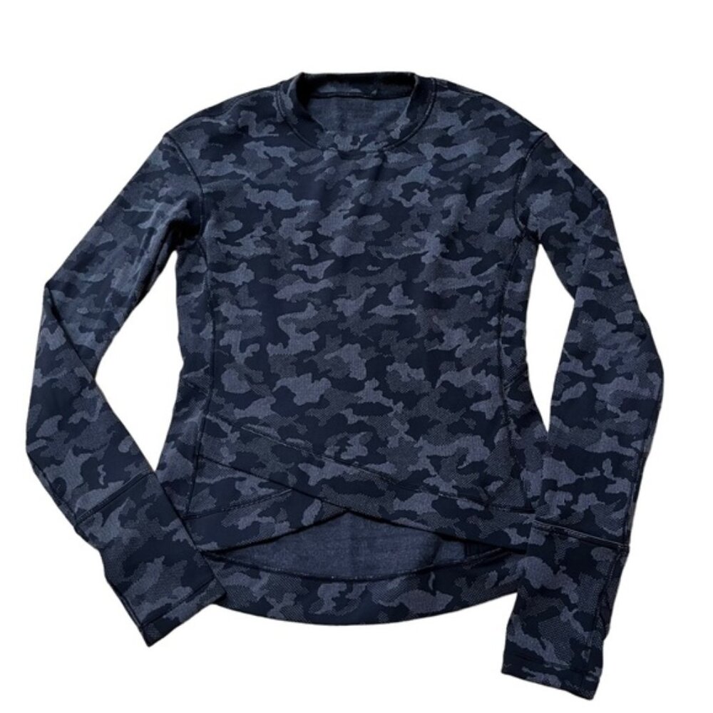 Lululemon Close to Crossing Long Sleeve Top Camo Rulu Size 6